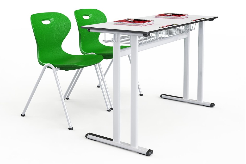 Bureau d'école élégant simple avec plateau werzalit sans panneau