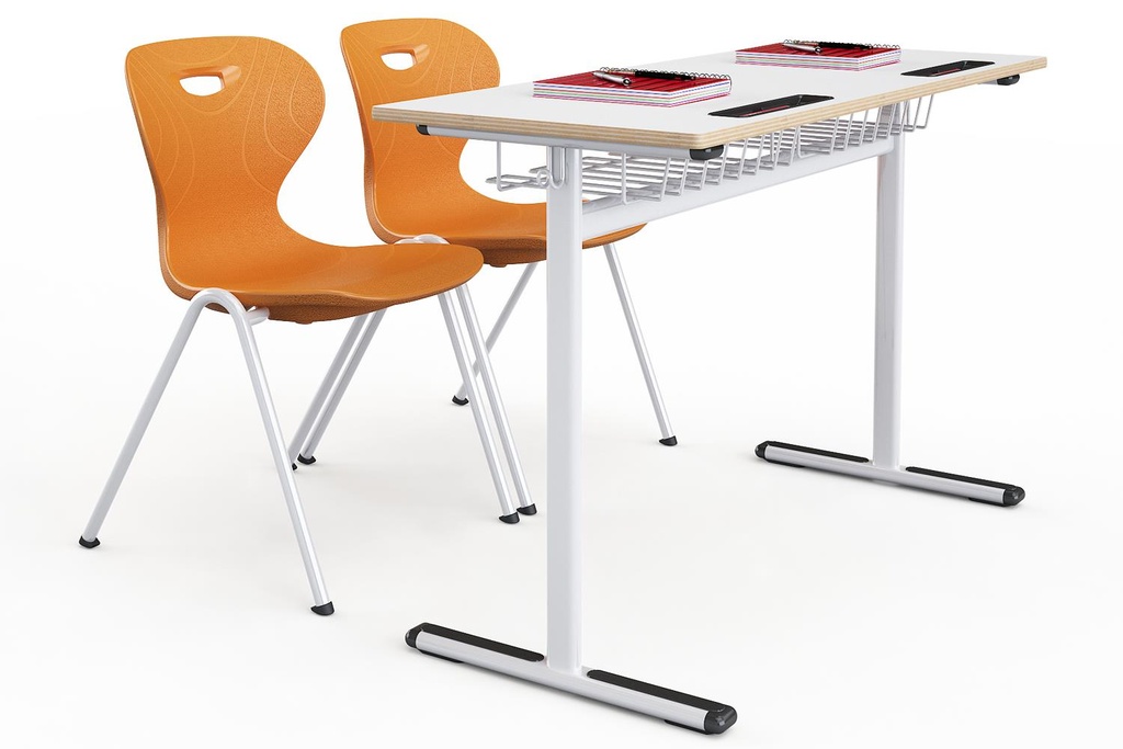 Bureau d'école élégant simple avec plateau werzalit sans panneau