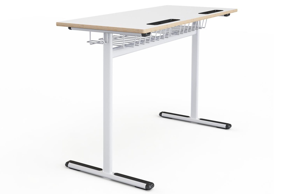 Bureau d'école élégant simple avec plateau werzalit sans panneau