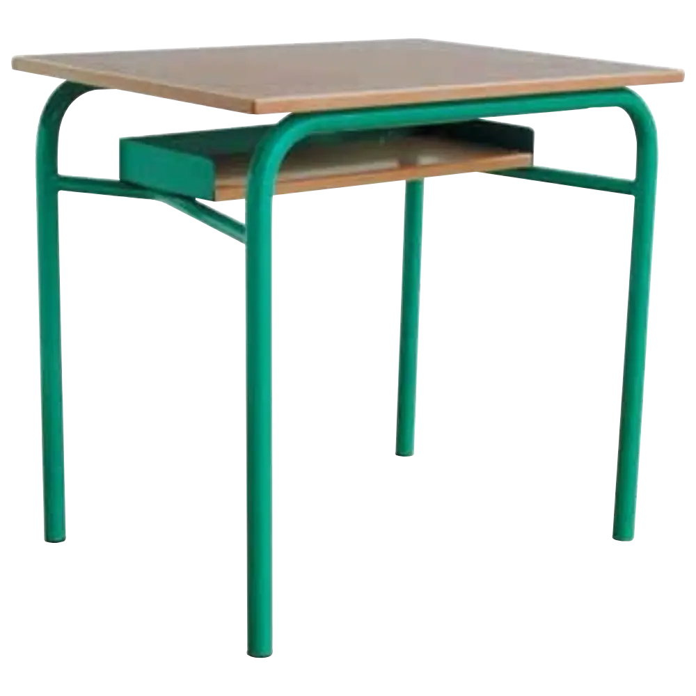 Table Single en U avec casier en Bois