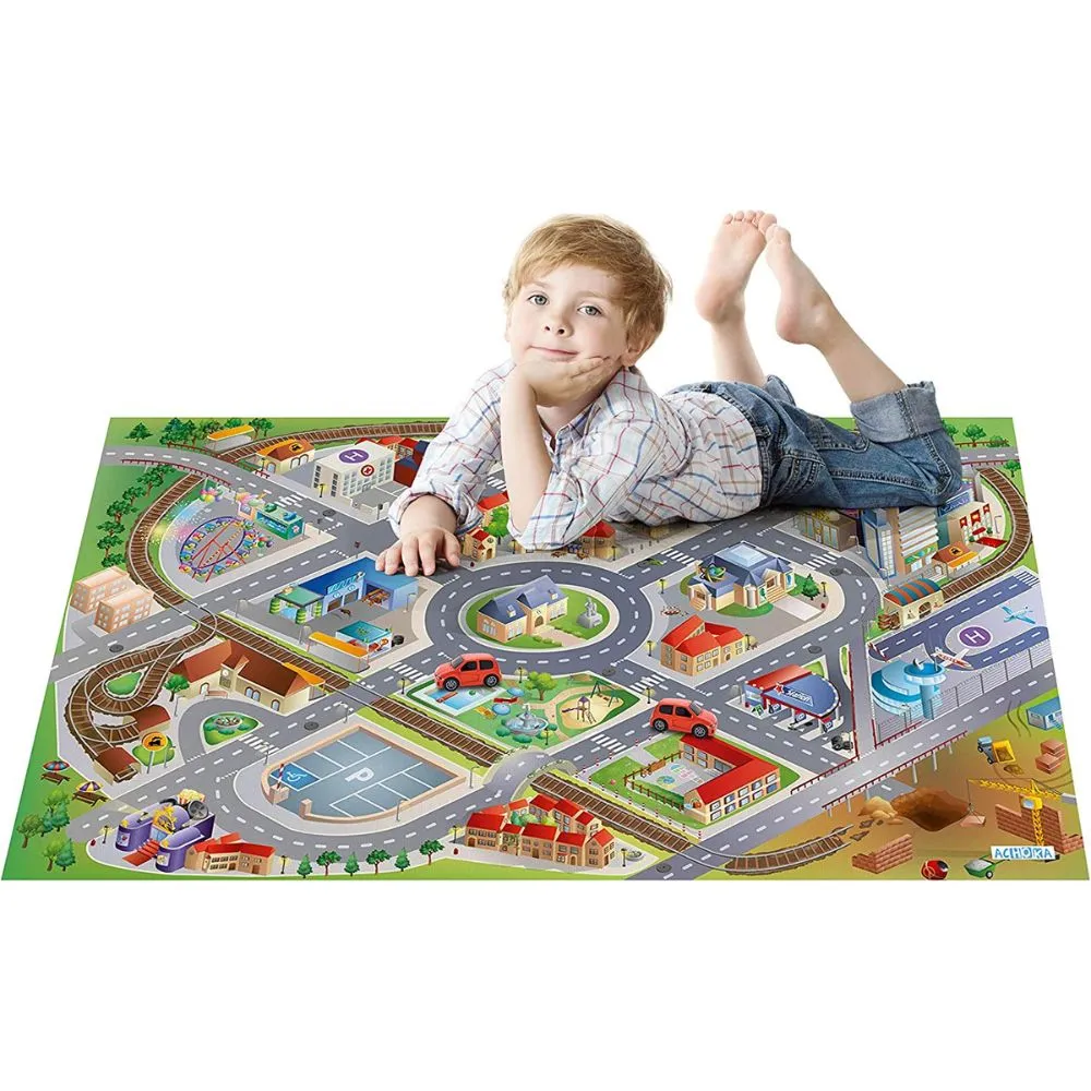 Grand Tapis de jeu - La ville - 150 x 100 cm