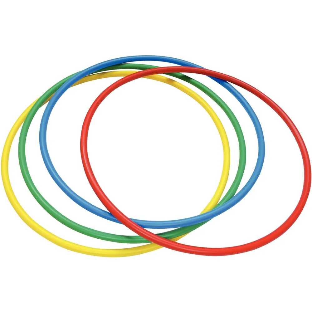 Lot de 4 cerceaux ronds coloris assortis - D70 cm