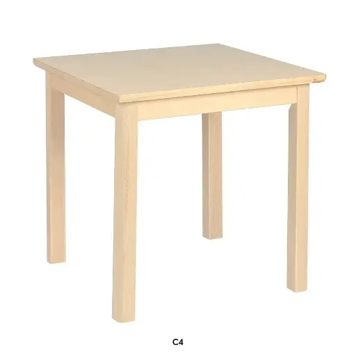 Table Carrée Elégance en bois pour enfant 60 x 60 cm - Taille C4