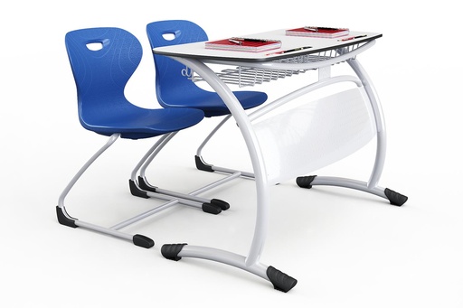 Bureau d'école élégant simple avec plateau werzalit sans panneau