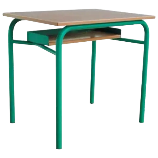 Table Single en U avec casier en Bois